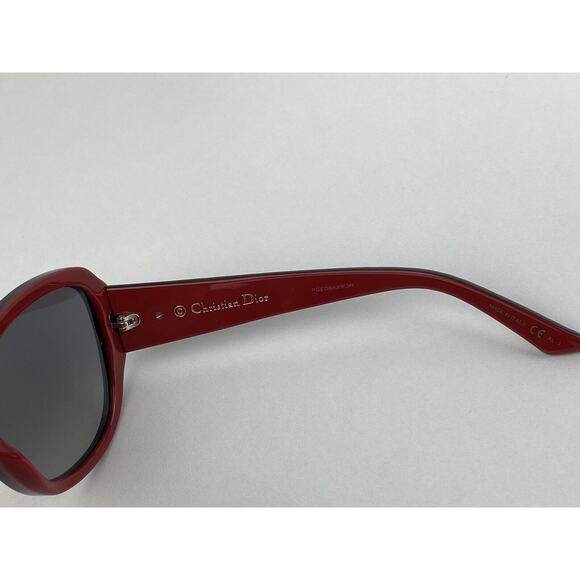 Christian Dior Lady In Dior 1 Back Red Sunglasses Soft Case Logo Round Oversized - Picture 7 of 13